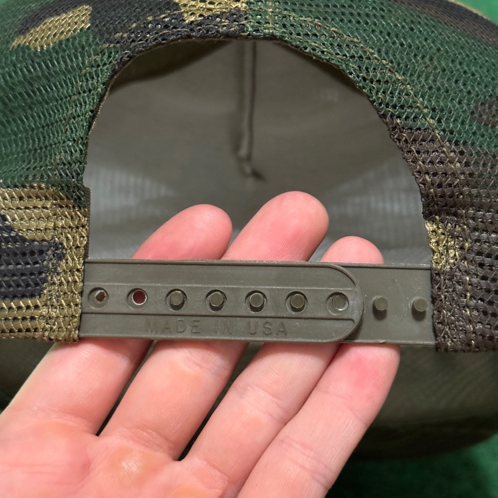 Nothwestern Rec Camo Trucker Vintage 90s Snapback Mesh USA Made Cap Hat - Picture 6 of 7